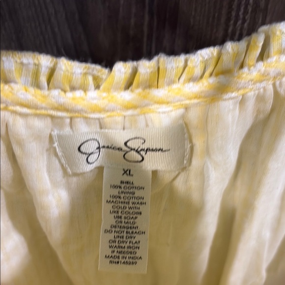 Jessica Simpson Yellow Gingham Maxi Dress - Picture 2 of 6